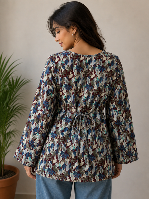 AZURE FLORAL KURTI