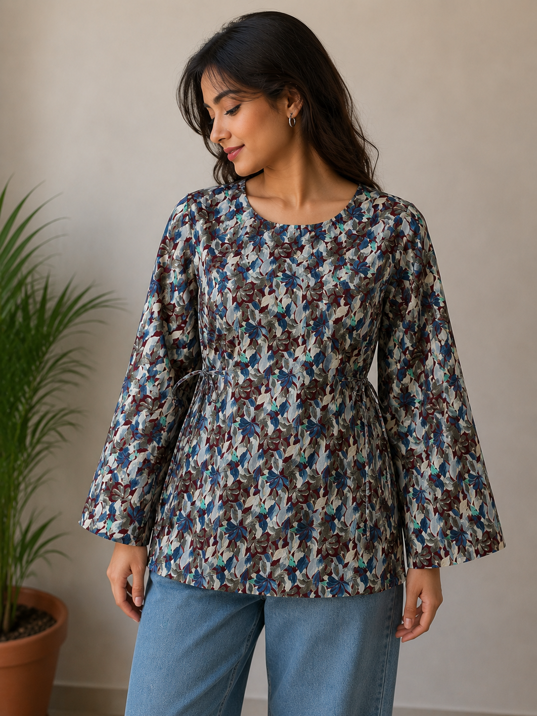 AZURE FLORAL KURTI
